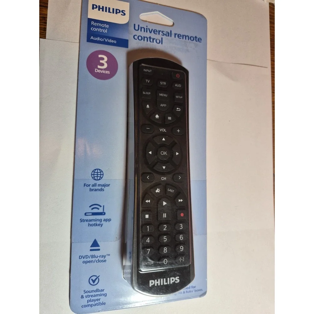 Philips Universal Remote Control For All Major Brands 3-Device Configuration